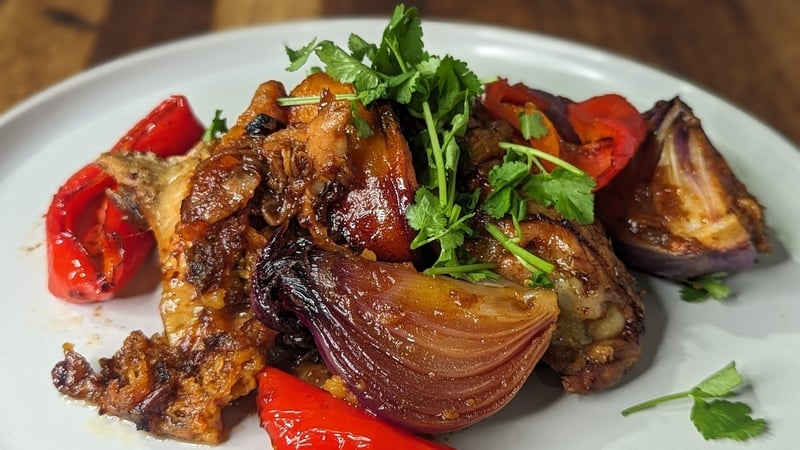 Paul's sticky spice bag chicken traybake: Today
