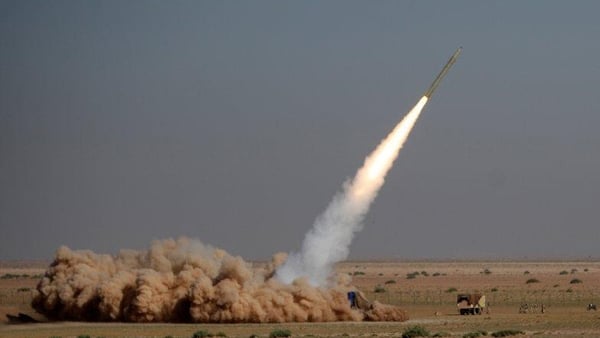 A test-launch of an Iranian missile in a training exercise by Iran's Revolutionary Guard (file image)