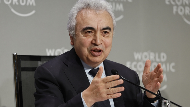 Fatih Birol, executive director of the International Energy Agency, speaking at Davos 2024 today