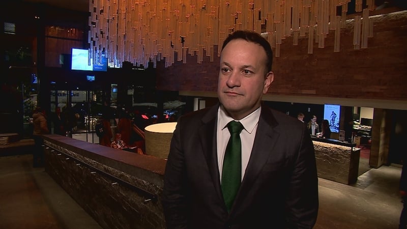 Taoiseach Leo Varadkar was speaking to reporters in Davos