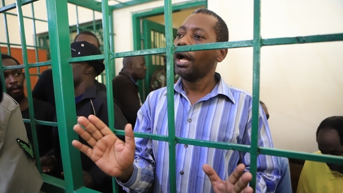 Leader of the starvation cult Paul Mackenzie pictured at the Shanzu Court in Mombasa, Kenya last June