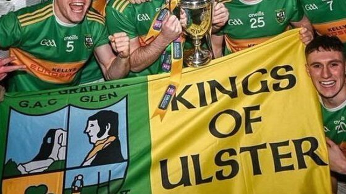 Annie Ní Lochlainn agus Colm Seoige ó CLG an Ghleanna i nDoire.