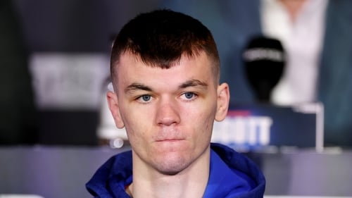Aaron McKenna looks on during a press conference in Liverpool on Thursday