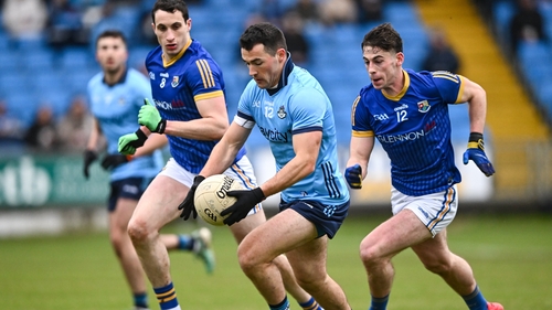 Colm Basquel in action against Darren Gallagher and Joseph Hagan, 12 of Longford