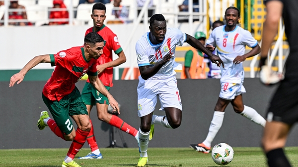 Achraf Hakimi (L) opened the scoring for the Atlas Lions but Silas (C) ensured DR Congo got their second draw at the tournament