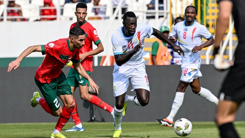 Achraf Hakimi (L) opened the scoring for the Atlas Lions but Silas (C) ensured DR Congo got their second draw at the tournament
