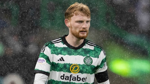 Liam Scales picked up a knock in Celtic training