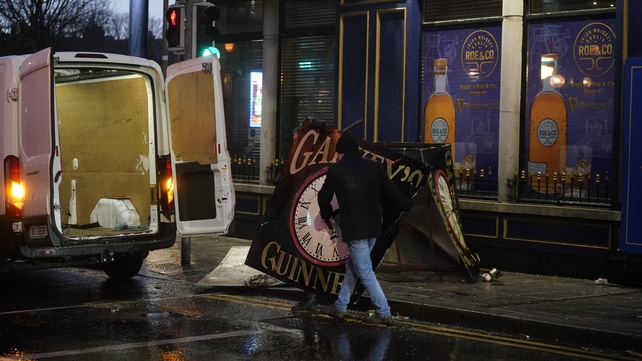 The clock being cleared from the pathway