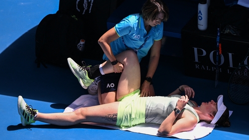 Elina Svitolina receives treatment