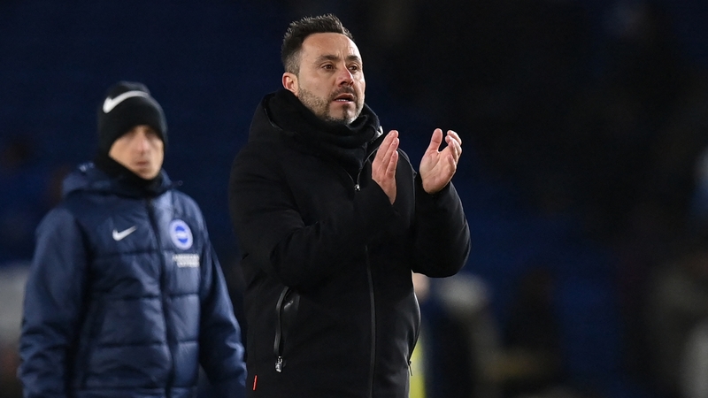 Roberto de Zerbi's Brighton are seventh in the Premier League table
