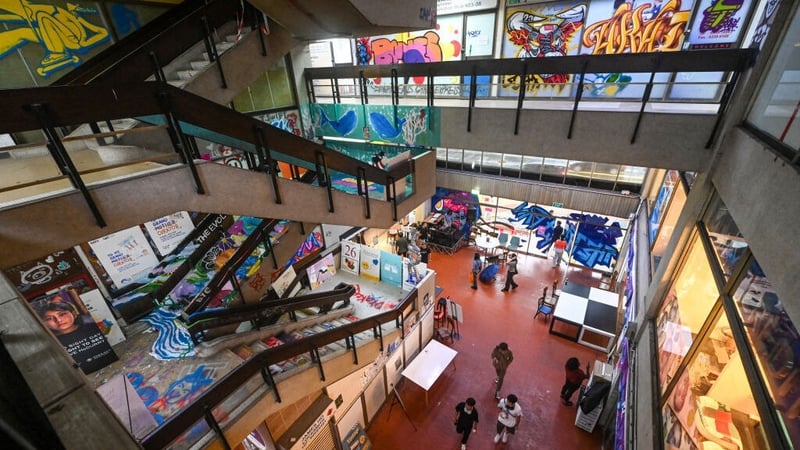 Since its revamp into an art space, young people have attended graffiti workshops, colouring shuttered shopfronts with spray cans