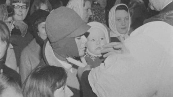 A woman has her throat blessed at Dublin's Carmelite Church in Whitefriar Street on the Feast of St…