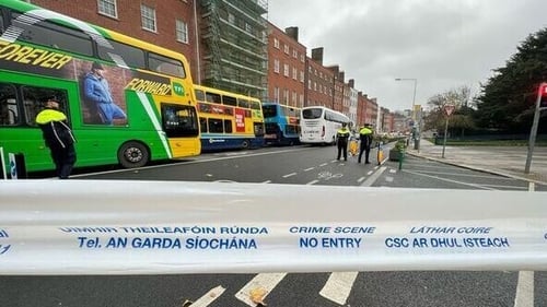 Gardaí at the scene of the attack at Parnell Square on 23 November (RollingNews.ie)