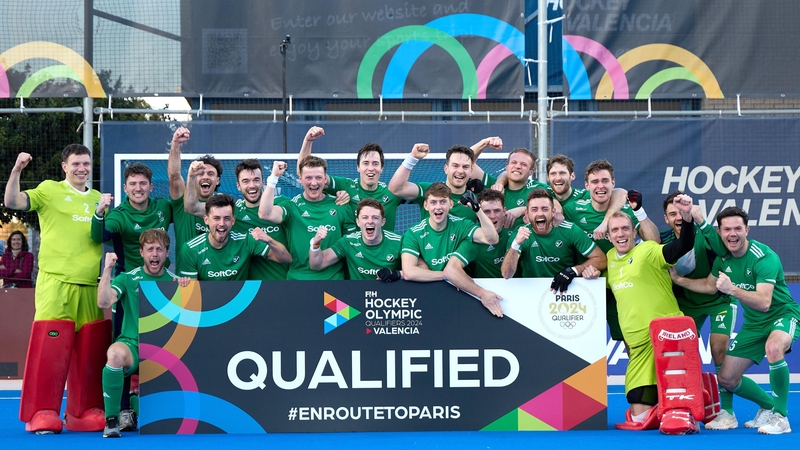 Ireland celebrate after securing their Olympic ticket