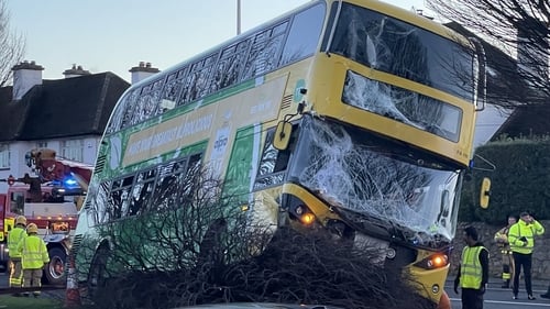 The crash happened at around 4pm this evening