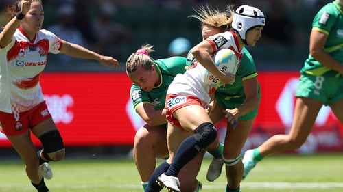Vikki Wall in action against Japan