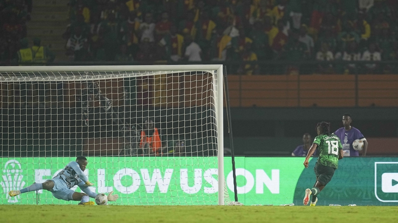 Ademola Lookman opens the scoring for Nigeria against Cameroon