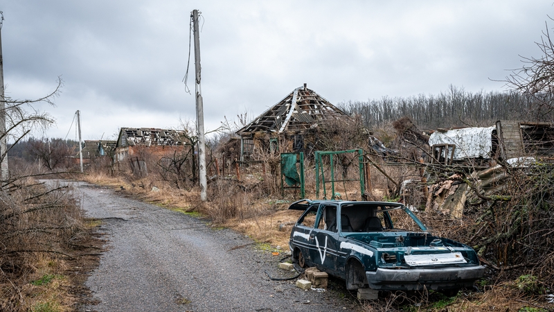 The village of Bohorodychne, in the Donetsk region of eastern Ukraine, was one of the frontlines where some of the hardest battles were fought in June 2022