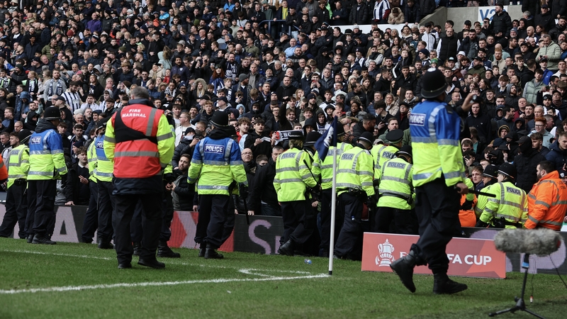 Trouble broke out at The Hawthorns during the second half
