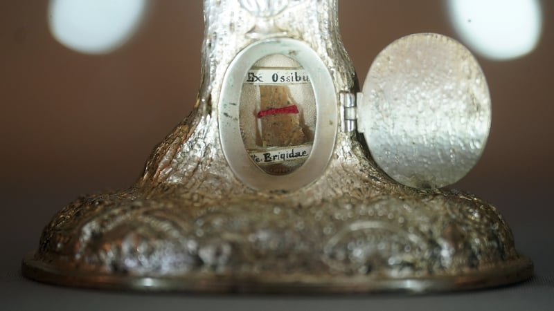 The fragment of St Brigid's skull is believed to have been moved from Kildare to Co Down and Portugal since 524AD