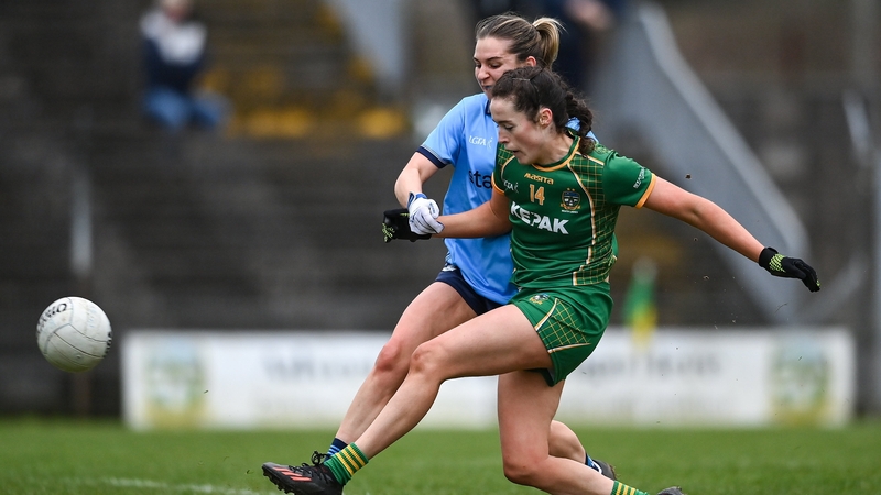 Marion Farrelly fires home Meath's second goal in a 2-05 to 0-07 victory over Dublin