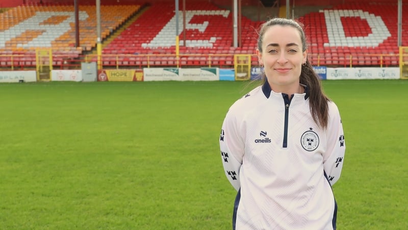 New Shelbourne signing Roma McLaughlin at Tolka Park
