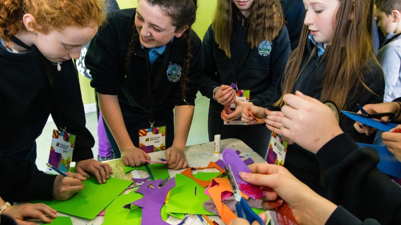 Children at a Creative Schools event in Mullingar (Pic: Liam Kidney, via the Arts Council)