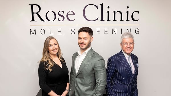 COO Mairead Cheevers; Medical Director Dr Shane Redmond, and Rose Clinic founder, Professor Paul Redmond.