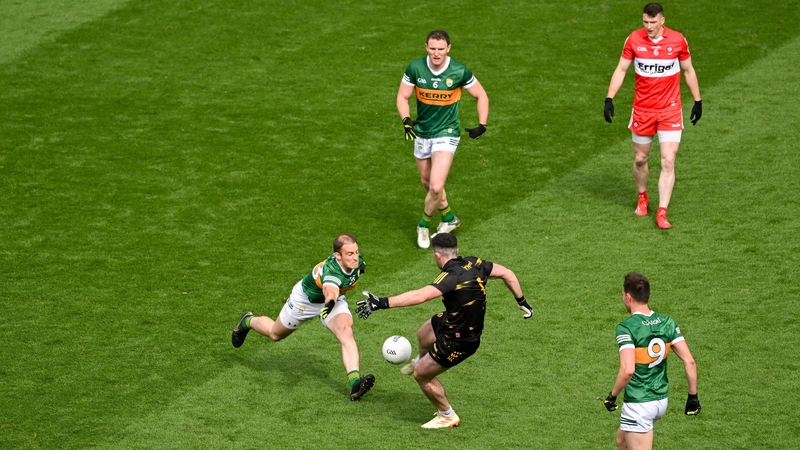 Derry keeper Odhran Lynch away from the posts during last year's All-Ireland semi-final against Kerry