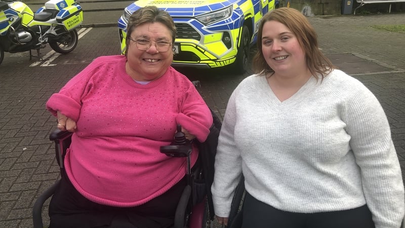 Wheelchair users Leith Gath and Ashley McCarthy are hoping to raise awareness among motorists about the consequences of their parking choices
