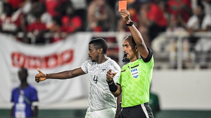 Sofyan Amrabat was sent-off for Morocco