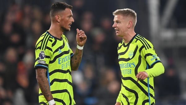 Things got heated between Ben White and Oleksandr Zinchenko