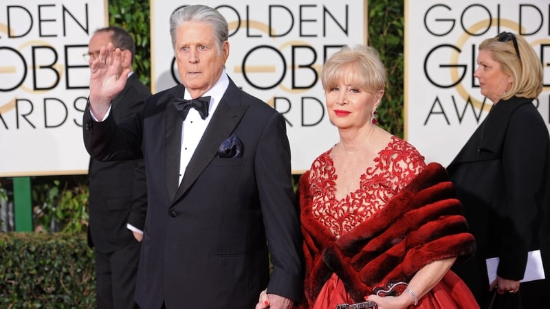 Brian Wilson and Melinda Ledbetter Wilson pictured at the Golden Globes in 2016