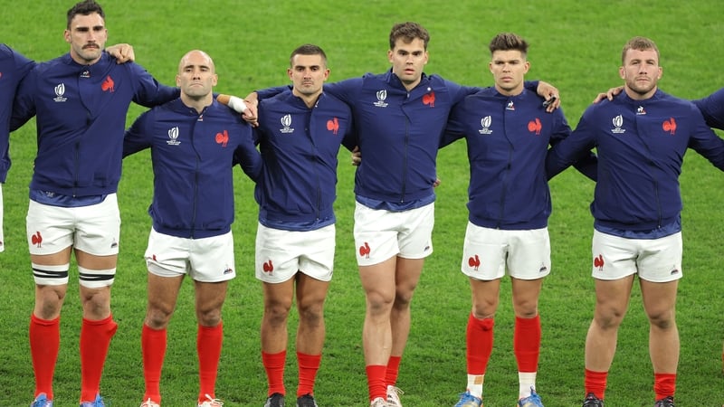 Maxime Lucu (2, l) will win a 19th cap for France in Marseille on Friday night