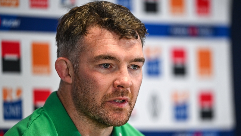 Ireland captain Peter O'Mahony speaking to the media ahead of the Six Nations opener with France