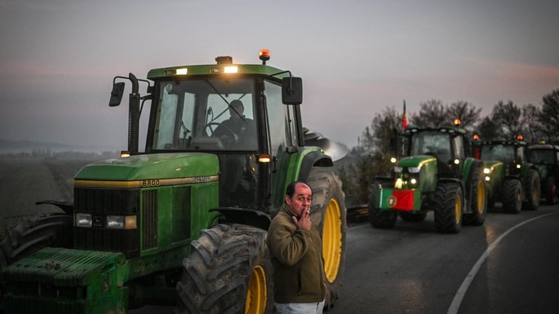 A farmers' protest in Portugal this week