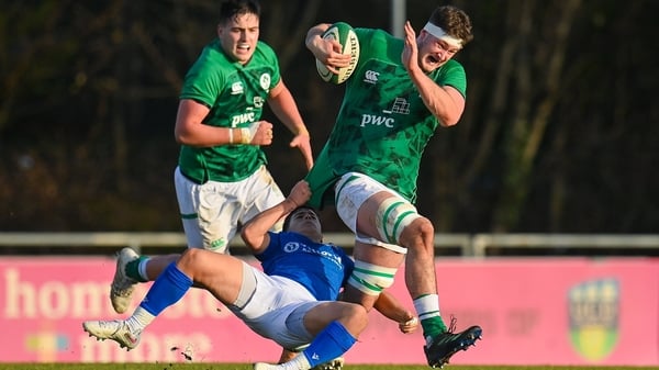Evan O'Connell (right) leads Ireland against France