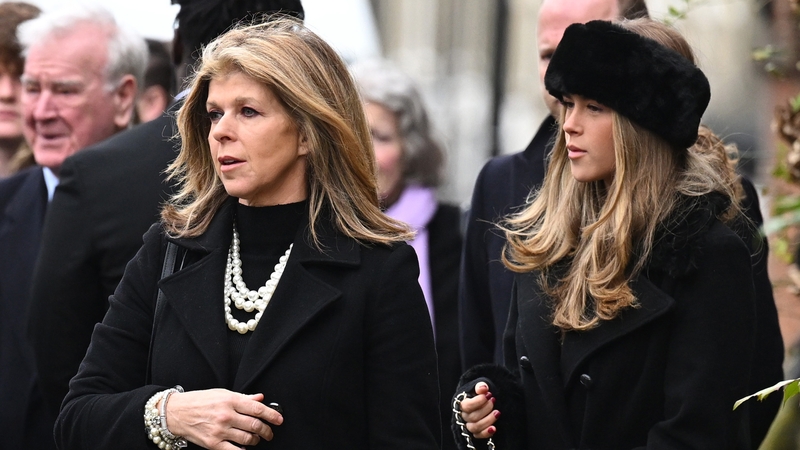 Kate Garraway and Darcey Draper at Derek Draper's funeral
