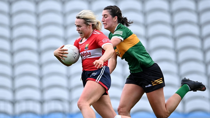 Katie Quirke of Cork in action against Emma Costello of Kerry during last year's league clash between the counties