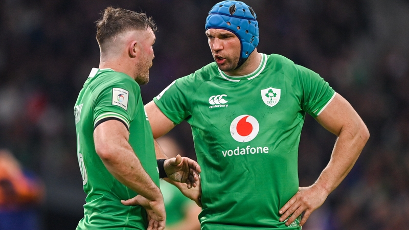 Tadhg Beirne (r) was one of Ireland's best players