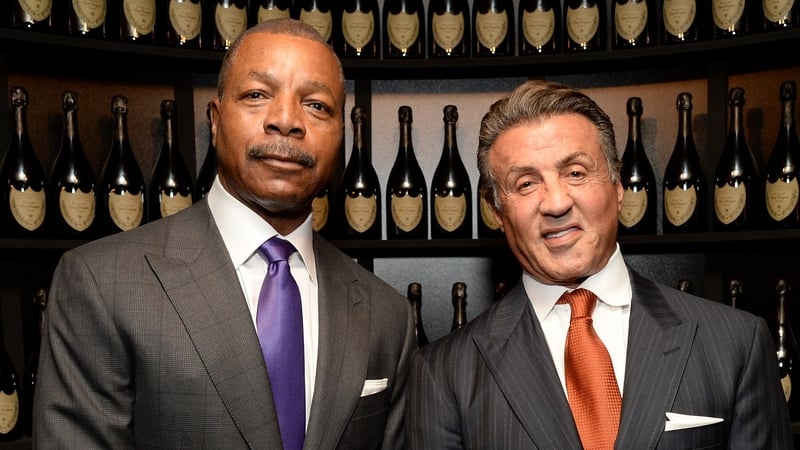 Carl Weathers and Sylvester Stallone pictured together in 2016