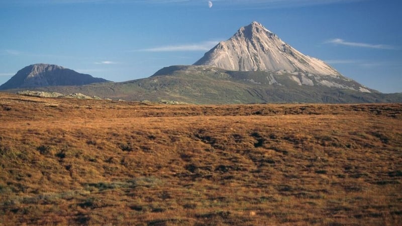 An Earagail - majestic Mount Errigal rises from the Donegal bogland.