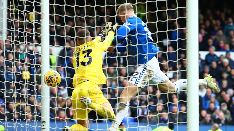 Jarrad Branthwaite's first goal this term saw Everton gain parity