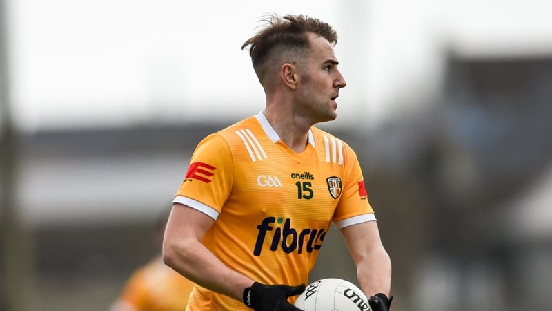Dominic McEnhill was fouled and then scored a penalty for Antrim