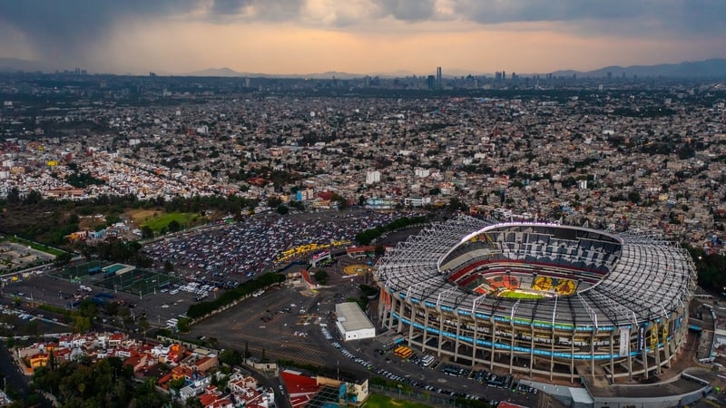 The Azteca Stadium in Mexico City, the fabled venue where Maradona ran rings around England in at the World Cup in 1986 and where Pele won the tournament for the third time with Brazil in 1970. Photo: Getty Images
