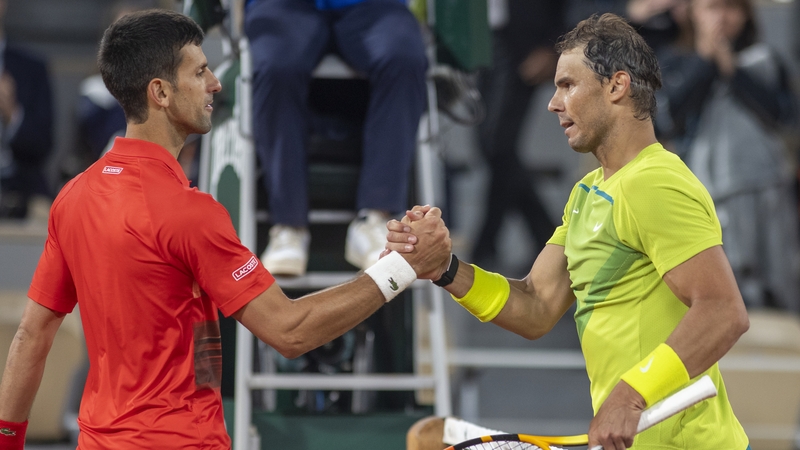 Novak Djokovic and Rafael Nadal