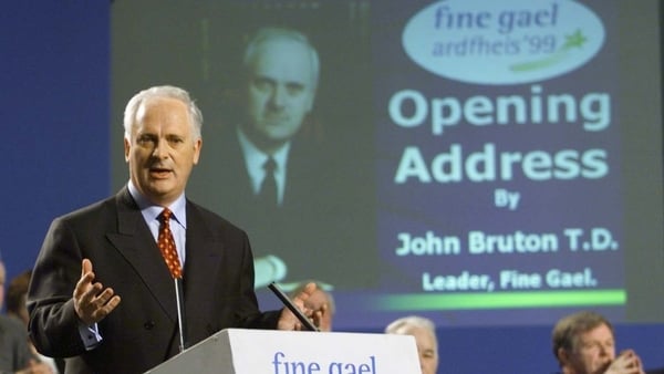 John Bruton addressing the Fine Gael Ard Fheis in Dublin in 1999