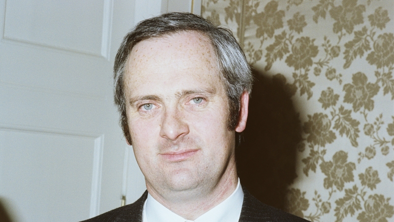 John Bruton receives his ministerial seal of office shortly after the election of a Fine Gael-Labour coalition government, in Arás an Uachtaráin on 14 December 1982. Photo: RTÉ Stills Library