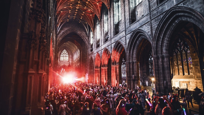 One of the silent discos held in Canterbury Cathedral