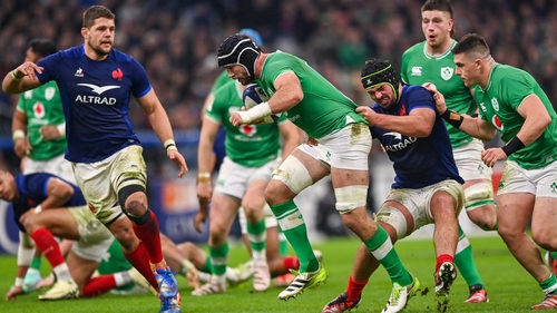 Caelan Doris played at number 8 against France